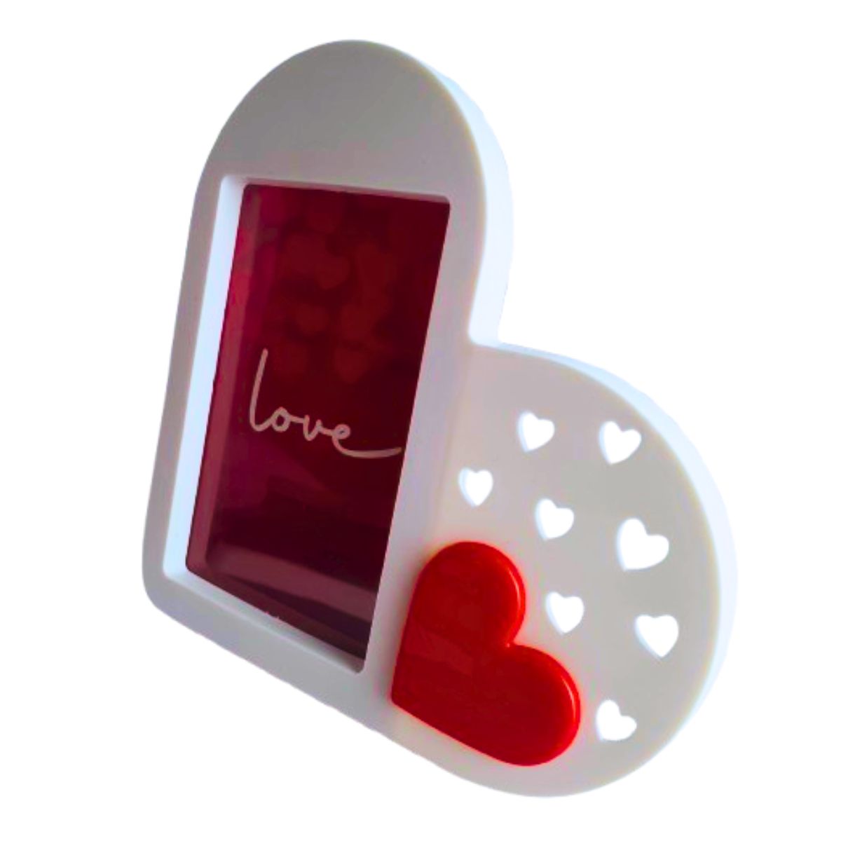 Kit Porta Retrato Coração Branco Amor Love + Botão de Rosa Artificial Embalado Celofane C/ Tag Kit Porta Retrato Coração Branco Amor Love + Botão de Rosa Artificial Embalado Celofane C/ Tag